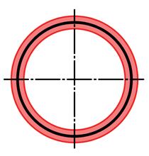 7.3.24 Toleranzzone verschieben UZ [ ] Eintrag Die Toleranzzone (rot) liegt symmetrisch Nennmass 4.