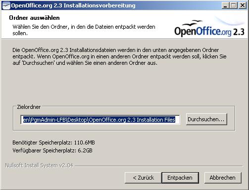 OpenOffice Wir belassen den vorgeschlagenen
