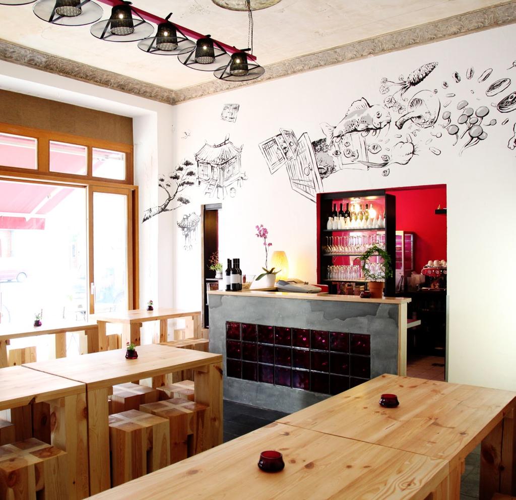 Leckere Wandbilder 2012 eröffnete das koreanische Fusion Restaurant Kochu Karu im Berliner Bezirk Prenzlauer Berg.