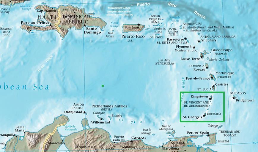 Die Route Wir kreuzen entlang Granada, durch die Grenadinen bis nach St. Vincent (Törn 2 bis Bequia) und wieder zurück, immer die schönsten Plätze ansteuernd.