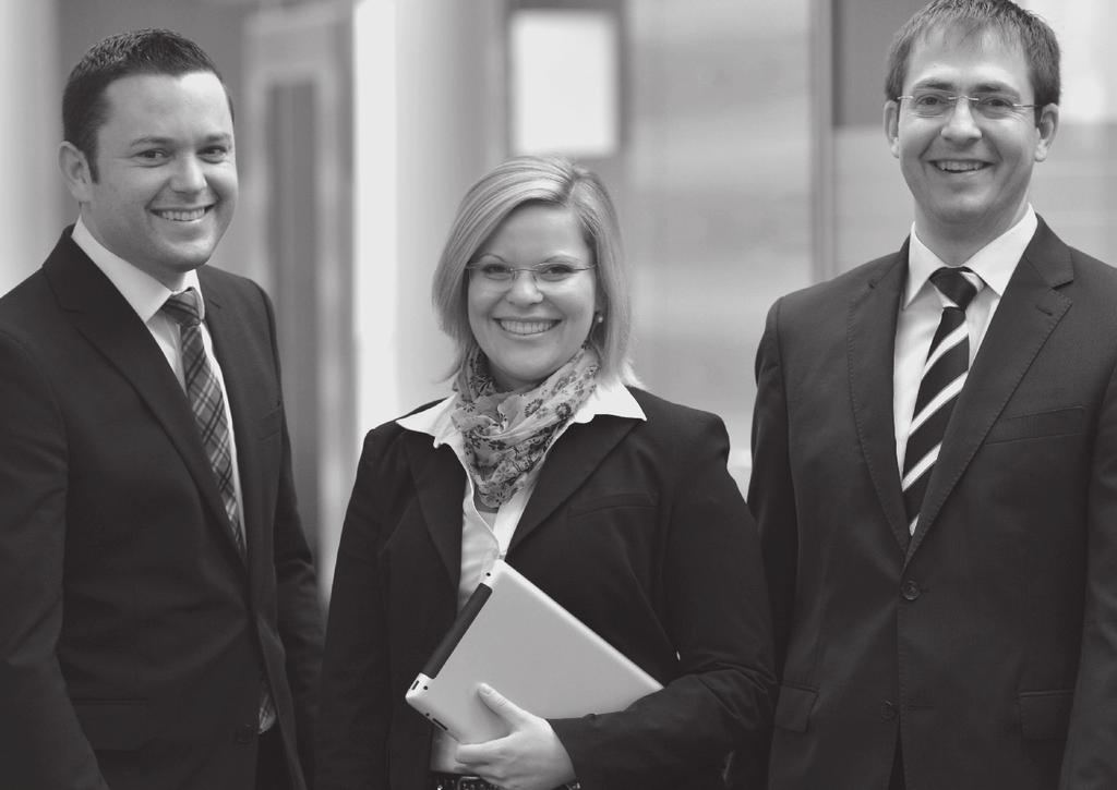 Ihre Betreuer. Ihr Private Banking-Team der BodenseeBank. Von links nach rechts: Stephan Kraus, Luisa Gierer, Karl-Heinz Strube.