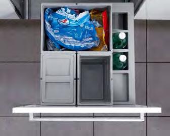 1 Abfallsammler Hailo Abfallsammler Separato K mit Kunststoffdeckel: Dreifach-Mülltrennsystem Höhe: 335