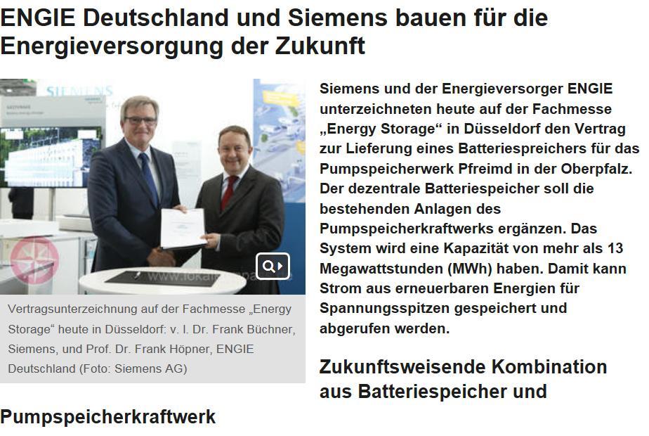 Batteriespeicher in der