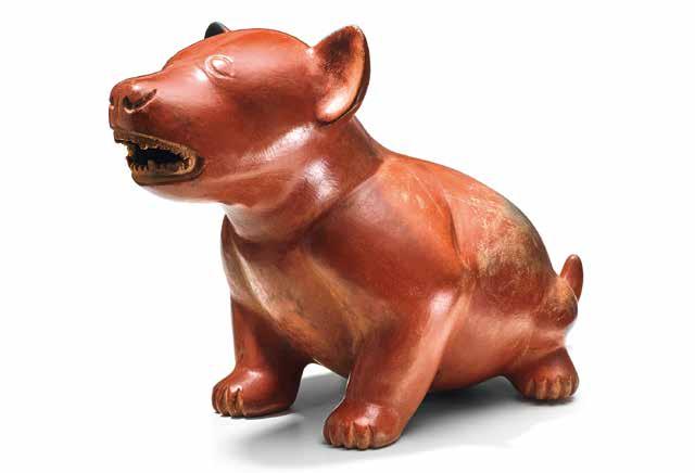 Sammlung Elsa Bloch-Diener Präkolumbianische Kunst 235 773 773. Sitzender Hund, Colima, westliches Mexiko, 200 v. Chr.