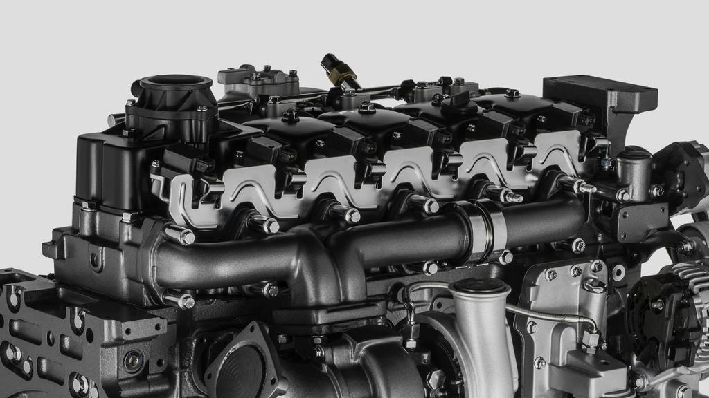 PIONIERARBEIT IM HAUS ENTWICKELTE EFFIZIENTE VERBRENNUNG Alle FPT-CNG-Motoren sind auf der robusten Diesel-Motorentechnologie aufgebaut und bringen dasselbe Drehmoment und dieselbe Leistung wie die