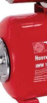 Produktserie HWW 3600 I Förderleistungsstarkes Basismodell mit Edelstahl- Pumpengehäuse 18 l Stahl-Druckkessel in kompakter Bauweise HWW