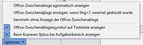 Um die Office-Zwischenablage zu leeren, klicken Sie auf die Schaltfläche Alle löschen. Dabei wird auch die Windows-Zwischenablage gelöscht. 15.