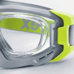 Das bequeme Textilkopfband hält die uvex RX goggle sicher in ihrer Position.