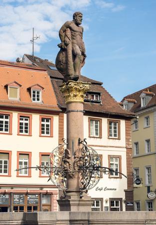 Der Löwe auf dem Universitätsplatz 7 Der Tugendheld Herkules war das Idealbild vieler Potentaten. In Heidelberg stand er für Schutz und Wiederaufbau der Stadt.