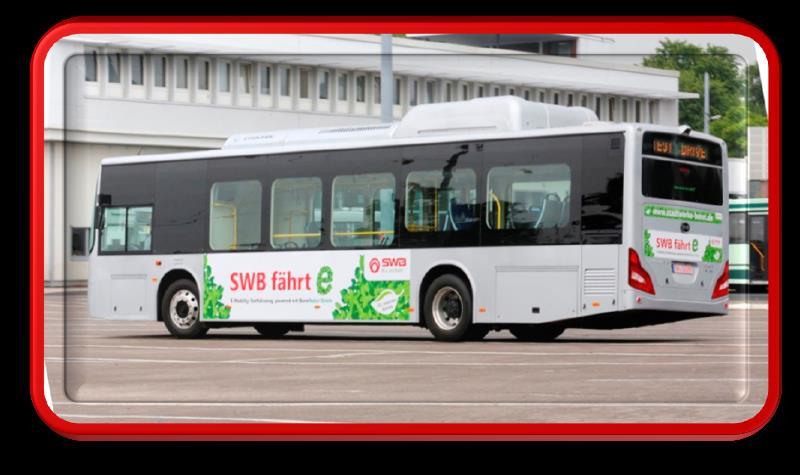 Unsere Vision emissionsfrei fahren entlang des Linienweges Mittelfristige Kompletteinführung von E-Bussen Zeitlich gestaffelte Umstellung der Umläufe auf Busse mit Batterieantrieb parallel zur