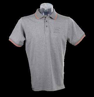 G17 POLO SHIRT HERREN Dieses kurzarm GLOCK Polo Shirt in Graumelange hat folgende Eigenschaften: 100% Baumwolle, Jersey, ~200g/m 2 GLOCK Perfection Logo Druck auf der linken Brust GLOCK 17 Logo Druck