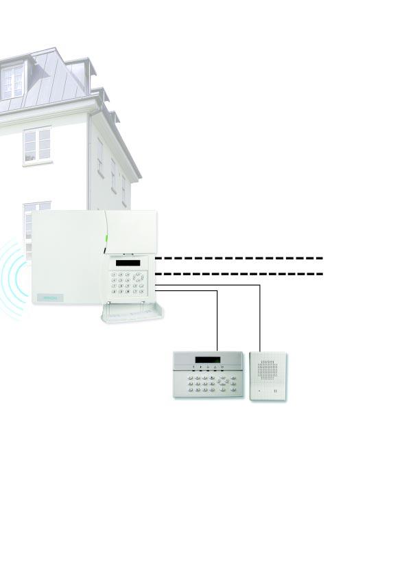 Alarm an private Empfänger Sintony SI80 Zentrale mit Köpfchen Über das interne Bedienteil können alle Funktionen der Zentrale programmiert und gesteuert werden.