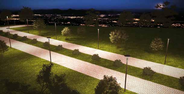 series lunio / lunio PRK CSE STUDY Éclairage d'un parc de 20000 m² avec différents types de zones de cheminement.