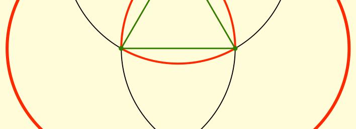 Rosette mit dem Reuleaux-Dreieck in Beziehung
