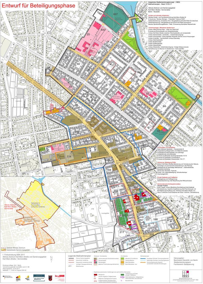 Einführung in die Fortschreibung Das Integrierte Stadtentwicklungskonzept ISEK ISEK 2014 liegt vor Kartographischer Maßnahmenplan und konzeptionelle Erläuterung