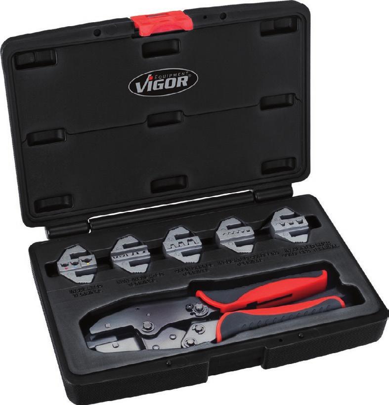 Criping pliers set V2499, EAN 4047728024990 With 5 replaceable criping jaws: Criping jaw A: for insulated