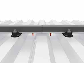 Die minimale Schienenlänge darf 1 m nicht unterschreiten. Benötigte Materialien: SpeedConnector Set 13 Die Dachhaut darf auf keinen Fall durchbohrt werden!