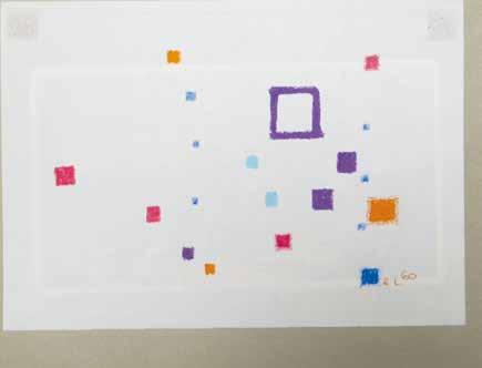 Composition, 1960er, Pastell, 15 x 21 cm, mit Stempel monogrammiert