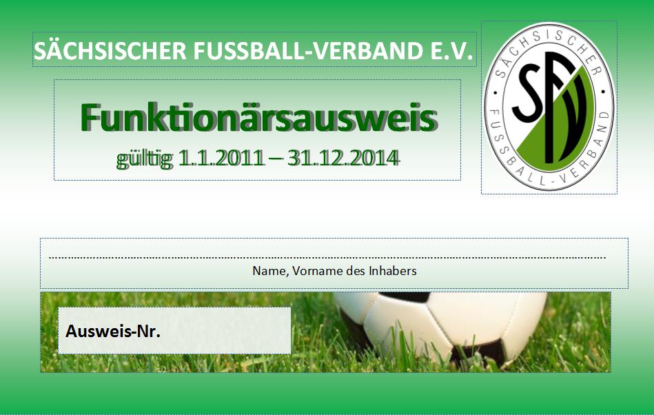 Der SFV möchte vorab darauf hinweisen, dass ab Januar 2015 nur noch die neuen SFV-Ausweise (Bild rechts unten) Gültigkeit besitzen und zum freien Eintritt bei Fußball-Amateurspielen im