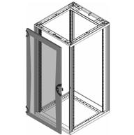 Erdung Türrahmen, St, 1,5 mm; Acrylglas, 2 mm; Sicherheitsschloss mit 2 Schlüsseln Öffnungswinkel 180, Schloss mit Schlüssel, Glasart: ESG 6 mm, EN 12150 Schrankabmessungen RAL 7035 RAL 7021 RAL 7035