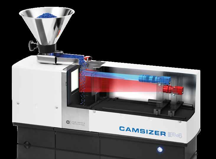 Der CAMSIZER P4 bietet eine umfassende Charakterisierung von und -form für trockene, rieselfähige Schüttgüter im Bereich 2 µm bis 3 mm.