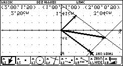 Kräfteparallelogramm Summe zweier Vektoren Mit dem TI-92 kann man Vektoren darstellen. Dazu gehen wir auf APPS 8 (Geometry), New, Vektor1. Das Geometriefenster wird geöffnet.