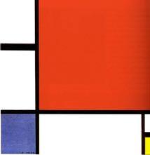 1917-1931 Piet Mondrian: Komposition mit grosser roter Fläche, 1921 Piet Mondrian: Komposition mit rot blau und gelb, 1930 De Stijl