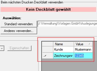 Die Kopf- und Fußzeile werden dabei nicht verändert. Die Vorlagedatei wird mit der ATL abgespeichert.