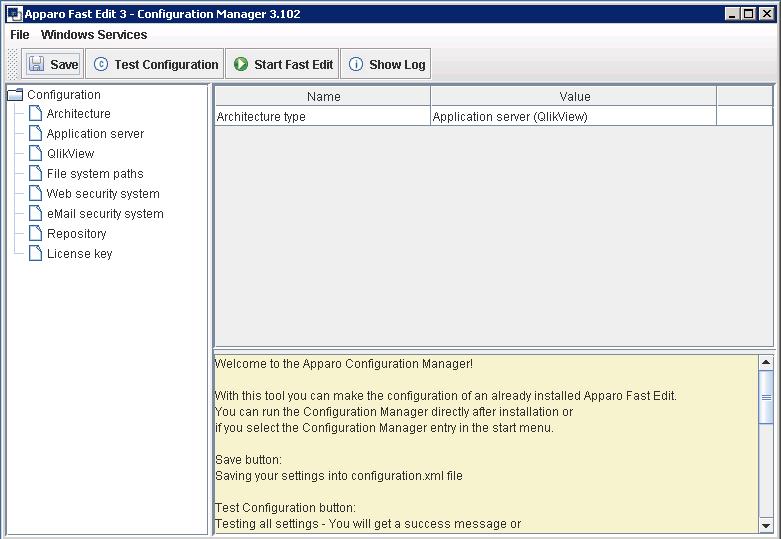 Mit dem Apparo Configuration Manager können Sie jederzeit Apparo Fast Edit konfigurieren, um z.b.