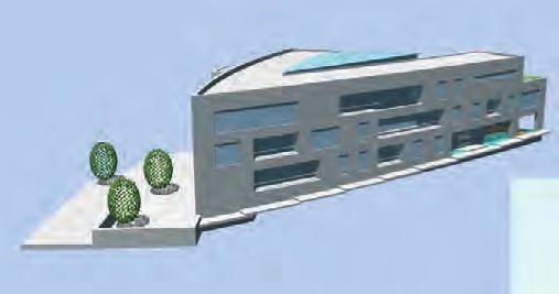 2. STADTENTWICKLUNG Ein 3D-Modell des geplanten Sparkassen-Neubaus am Markaner.
