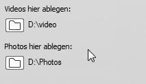 Importieren von Videoclips Abbildung 3.45: Wahlweise können Sie Videos und oder Fotos anzeigen lassen, indem Sie die entsprechenden Häkchen setzen 3.