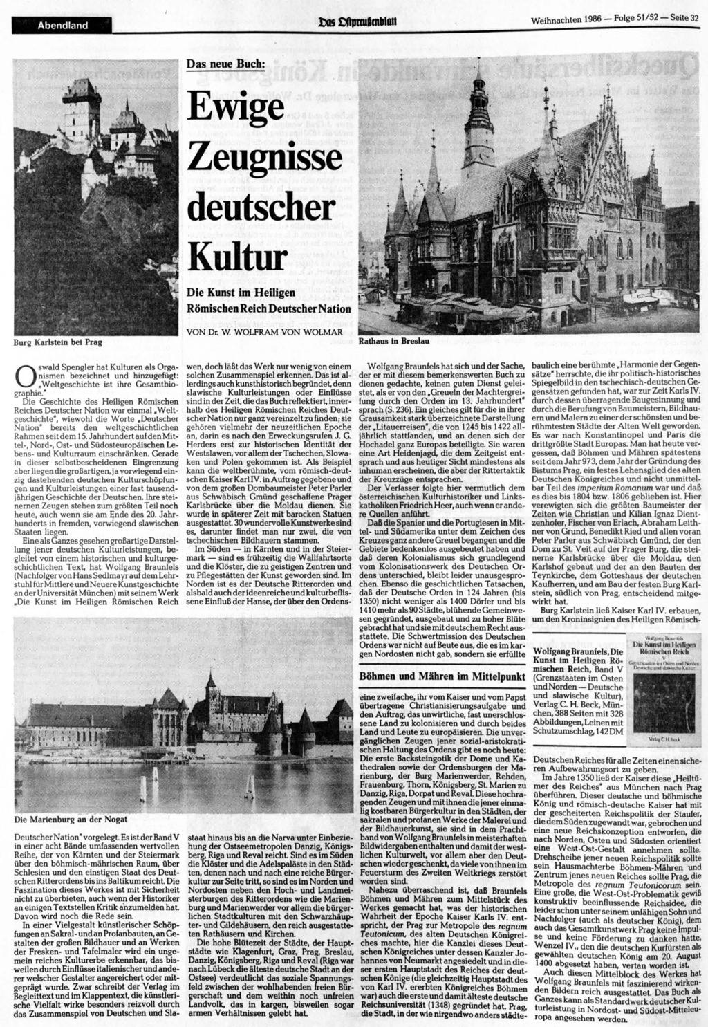 Abendland ilcnblatt Weihnachten 1986 Folge 51 52 Seite 32 Das neue Buch Ewige