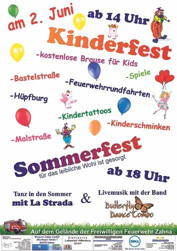 Nr. 4/2012 Mitteilungsblatt der Stadt Zahna-Elster Seite 19 31. Dorffest in Leetza Am Storchennest Freitag, 15.06.2012 18.