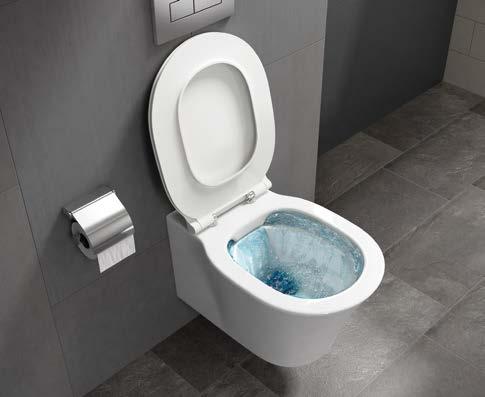 AQUABLADE Die einzigartige Ideal Standard AquaBlade -Spültechnologie: Dieses bahnbrechende Konzept stellt jedes WC-Spülsystem in den Schatten, denn im Gegensatz zu herkömmlichen Systemen basiert die