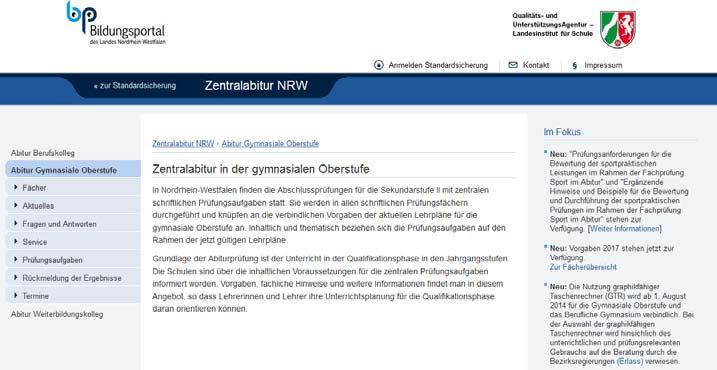 unter "Zentralabitur NRW > Abitur