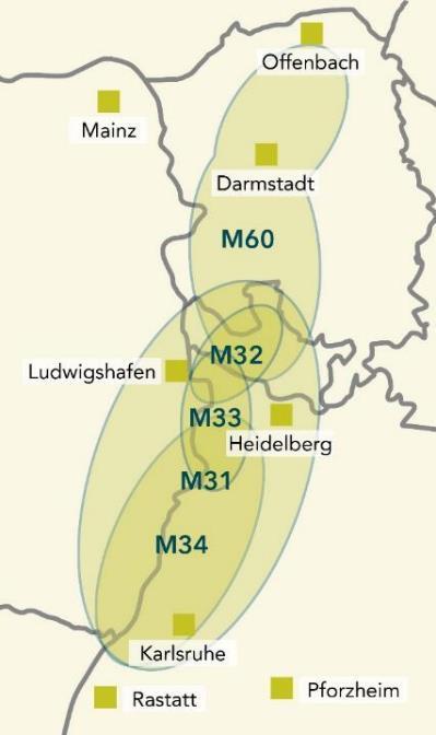 380-kV-Netzverstärkung Urberach-Weinheim-Karlsruhe PROJEKTBESCHREIBUNG / Erhöhung der Übertragungskapazität im Raum Frankfurt- Karlsruhe durch Umstellung des 220-kV-Netzes auf 380 kv / Vorhaben Nr.