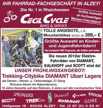 Donnerstag, den 22. März 2012 Anzeigenteil Seite 31 Radeln mit eingebautem Rückenwind Mit dem E-Bike rund um Berlin oder die Eifel erkunden (djd/pt).