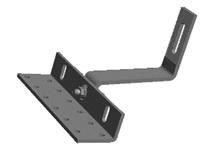 gedrehter Steg 805-0047 20 Edelstahldachhaken 2fach verstellbar Befestigung auf Pfannendächern Materialstärke: 6mm Gesamthöhe: 170 mm