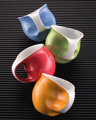 917-6011-12301081 917-6011-12301011 917-6011-12301031 Kaffeebecher blau, grün, rot, orange / mug with