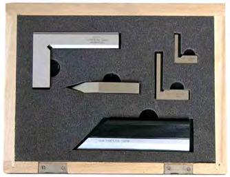 lock -Micrometer 0-25 mm, satin chrome finished -knife edge square 100x70 mm -ruler 150 mm Präzisions-Messzeug-Satz Analog Precision measuring tool set Analog 6teilig rostfrei mit Aufbewahrungsbox 6