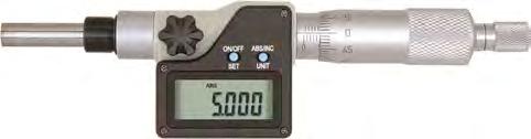 Messschrauben Micrometers Digital-Einbaumessschraube Digital micrometer head Auflösung 0,001 mm Aufnahme Ø12 h7 Messfläche: plan IP65 Reading 0.