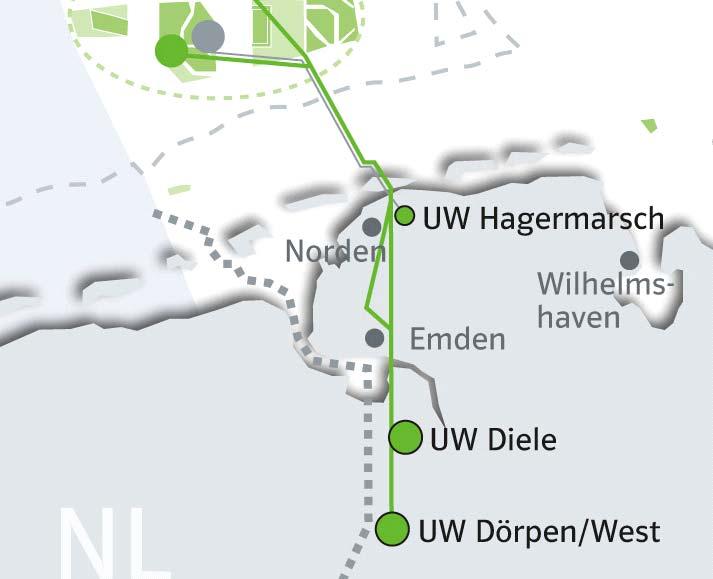 Projekt/Vorhaben: DolWin1 / 600-kV-Leitung DolWin alpha Dörpen West Seite 9 von 64 Der hier zu betrachtende Cluster liegt nördlich des Dollart und wird mit DolWin bezeichnet.