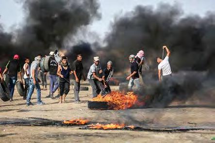 3 Palästinensische Demonstranten am 18. Mai 218 in der Nähe des Sicherheitszauns (Facebook-Seite von Shehab News, 18. Mai 218) Verluste Die Veranstaltungen am letzten Freitag, 18.