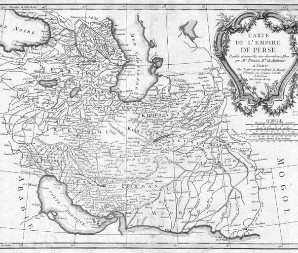 Studienreisen 57 Rigobert Bonne: Carte de L Empire de Perse. Paris 1771. 0 Keine Sorge! Wir fahren nach modernen Straßenkarten der Zeit von Dareios, Xerxes u. a.