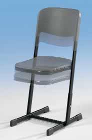 Luftpolsterstuhl Air Chair Höhenverstellung 34-42 cm oder Höhenverstellung 42-50 cm Stabile Schweißkonstruktion aus Flachovalrohr 35 x 15 mm, Seitenkufen mittig auf H-Form-Fuß laufend, optimaler