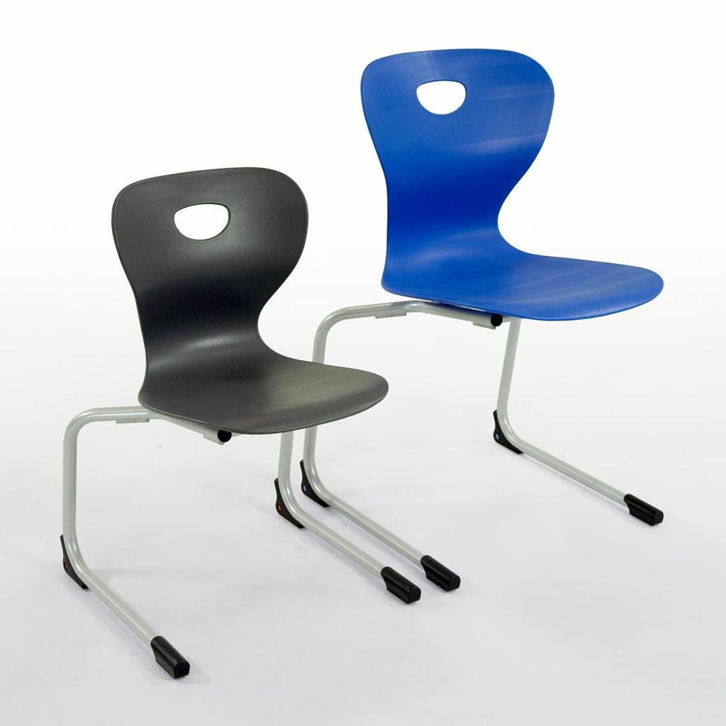Freischwinger pr-swing KS Sitzschale: Sitzschale aus ergonomisch geformtem, elastischem Polypropylen, aus einem Stück gefertigt, Antirutschstruktur für ein angenehmes Sitzgefühl, Griffloch,