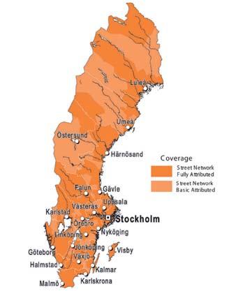Zielauswahl via Postleitzahl verfügbar für: Dänemark, Schweden, Norwegen und Finnland die dynamische Routenführung (TMC) ist verfügbar auf