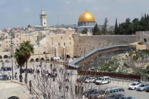 Jerusalem: Blick auf die Klagemauer und