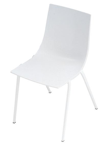 2072 Isa Roberto Barbieri (2004) sedia sovrapponibile Struttura in lega di alluminio lucidato o verniciato per esterni, colore alluminio, bianco o nero.