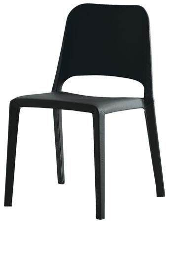 Sedile e schienale ricoperto in cuoio 95 oppure in nylon verniciato, colore nero, alluminio o bianco. chair Polished aluminum alloy frame.